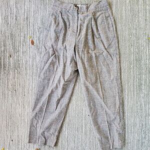 Vintage Claus Petites Plaid Wool pants 14